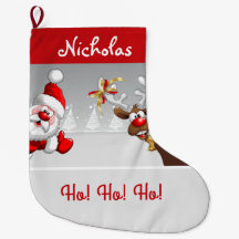 Anpassad jul Santa & ren Ho! Ho! Ho!