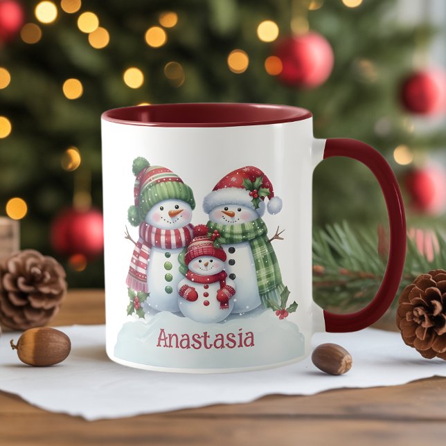 Anpassad jul-snömannen kaffemugg (Skapare uppladdad)