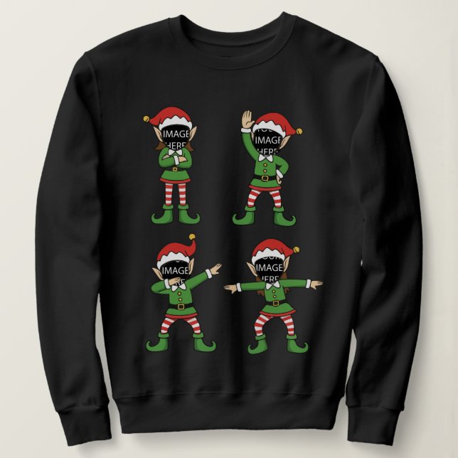 Anpassad Jul Tomte Tröja Med Eget Ansikte: Personl (Design framsida)