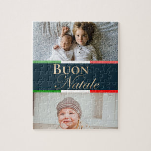 Anpassad julbild Buon Natale italiensk jul Pussel