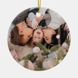 Anpassad julbild julgransprydnad keramik