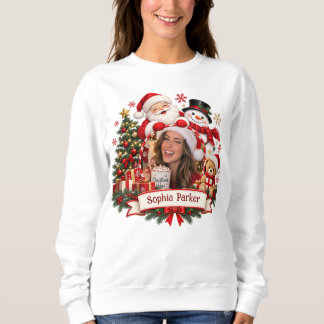 Anpassad julbild namn Tomte Snöman T Shirt