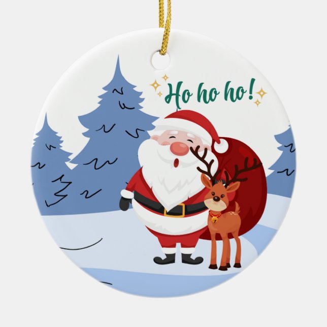 Anpassad juldekoration med tomte (Framsidan)