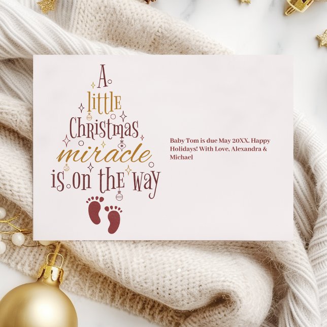 Anpassad julförkunnelse om graviditet julkort (Skapare uppladdad)