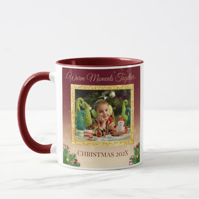 Anpassad julfotografimugg mugg (Vänster)