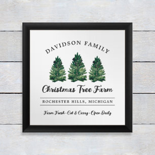 Anpassad julgran farm Familj Tallar Poster