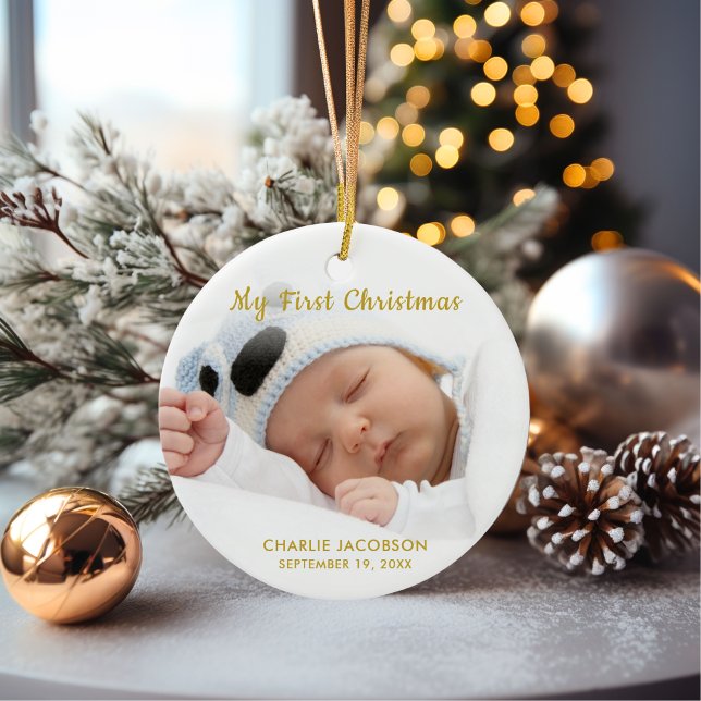 Anpassad julgranskula för pojkbarnets första jul (Skapare uppladdad)