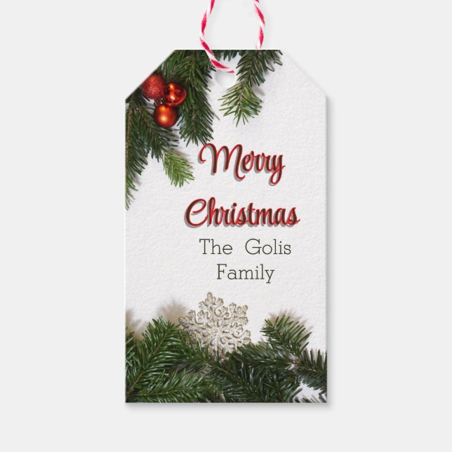 Anpassad julklappsetikett presentetikett (Framsidan)