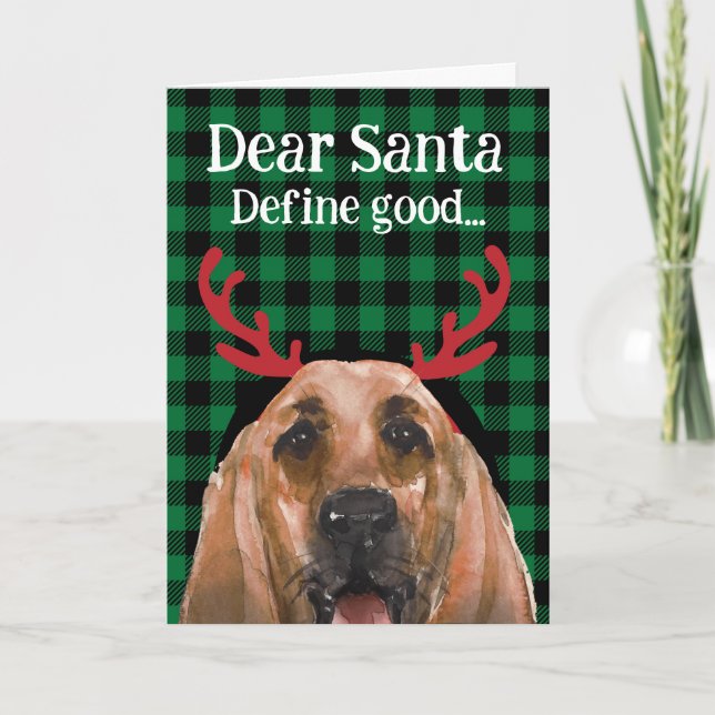 Anpassad julkort från din Blodhund Tack Kort (Framsida)