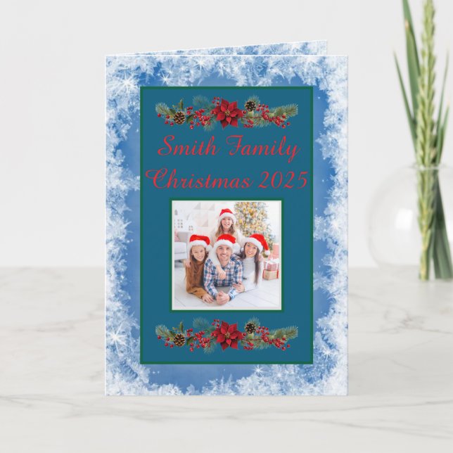 Anpassad julkort med familjefoto kort (Framsida)