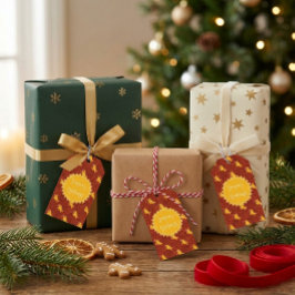 Anpassad julsk gingerbread presentetikett