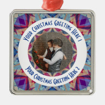 Anpassad julstjärna Jolly Blue fotograttis