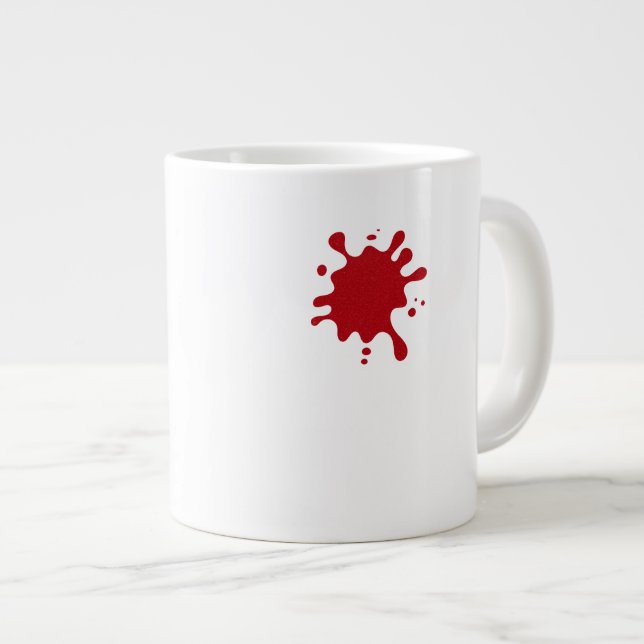 Anpassad Jumbo-mugg – Röd stänkdesign Jumbo Mugg (Framsida höger)
