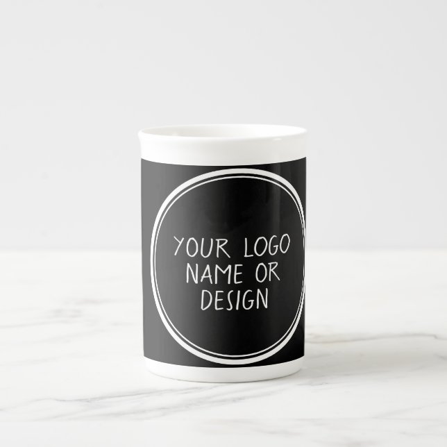 Anpassad kaffemugg  benporslin mugg (Framsidan)