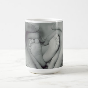 Anpassad kaffemugg med foto av bebis och familj