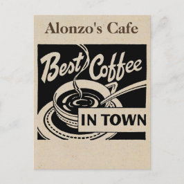 Anpassad kaffeshoppare - sent vykort