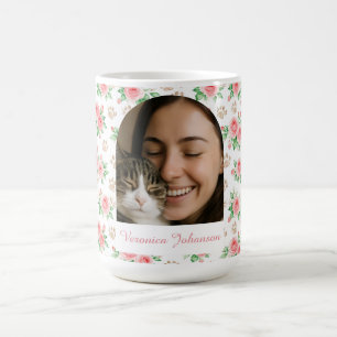 Anpassad Kalle Petlover Fotomugg Blommiga tassav Kaffemugg