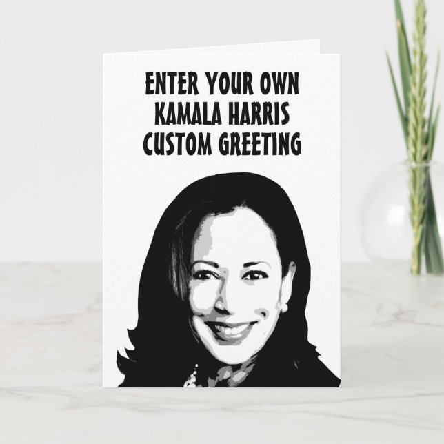 Anpassad Kamala Harris-välkomsthälsning Kort (Framsida)