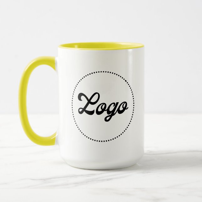 Anpassad kampanj GUL Combo Logotyp Mug Mugg (Vänster)