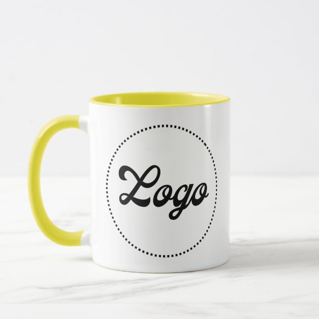 Anpassad kampanj GUL Combo Logotyp Mug Mugg (Vänster)