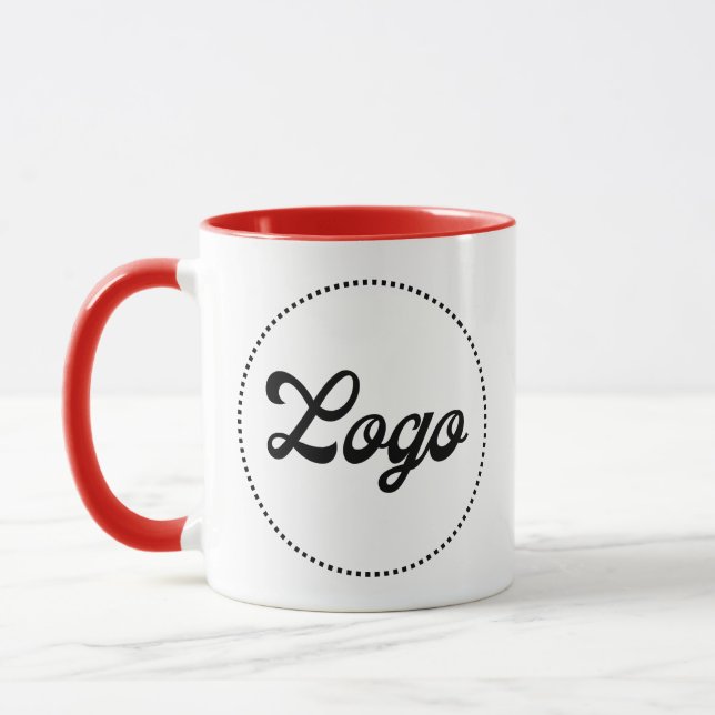Anpassad Kampanj LIGHT BLUE Kombinationslogomugg Mugg (Vänster)