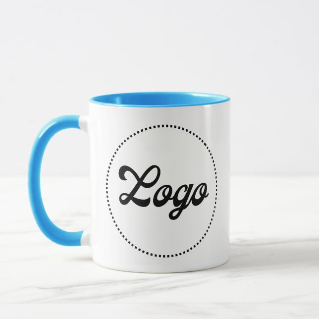 Anpassad Kampanj LIGHT BLUE Kombinationslogomugg Mugg (Vänster)