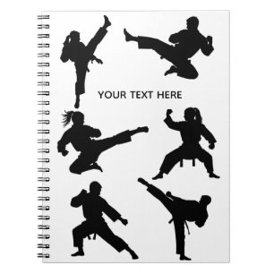 Anpassad kampsport karate Taekwondo Fighting Anteckningsbok