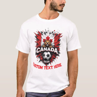 Anpassad Kanada Nationellt Fotbollslag Fan T Shirt