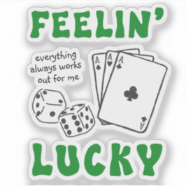 Anpassad Känner mig Lucky Positiv Affirmation & Es Klistermärken