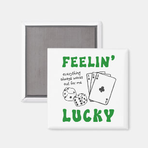 Anpassad Känner mig Lucky Positiv Affirmation Magnet