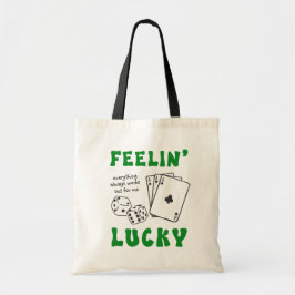 Anpassad Känner mig Lucky Positiv Affirmation Tygkasse