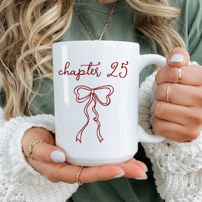 Anpassad Kapitel 25 Mugg, Födelsedagspresent till  Kaffemugg (Personalized Chapter 25 Mug — Custom Birthday Gift for Women, Friends, Mom & Coworkers)