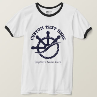 Anpassad kaptensbåt - nautisk present t shirt