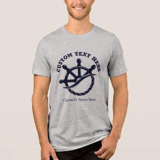 Anpassad kaptensbåt - nautisk present t shirt