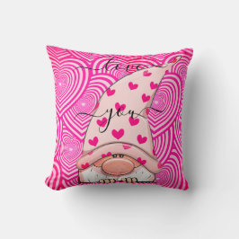 Anpassad KÄRLEK DU Hjärtan Tomte Alla Hjärtans Dag Kudde