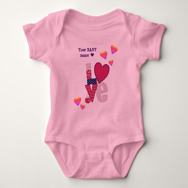 Anpassad KÄRLEK - LITTLE BABY VALENTINE T Shirt (Framsida)