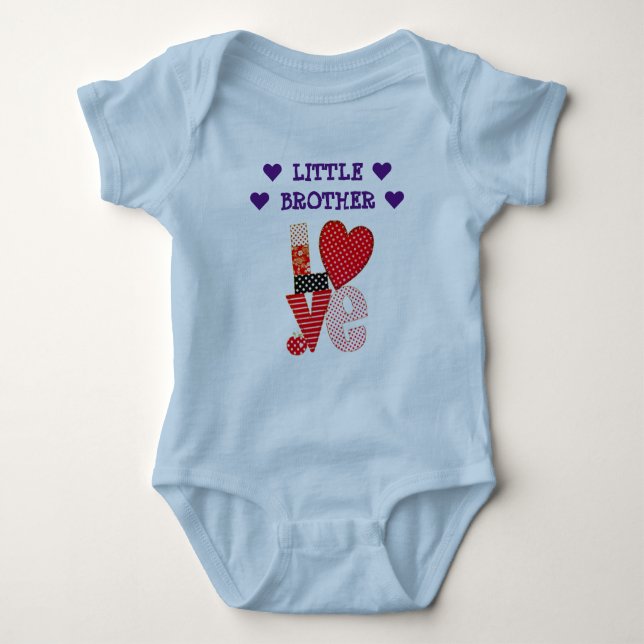 Anpassad KÄRLEK LITTLE BROTHER Valentine T Shirt (Framsida)