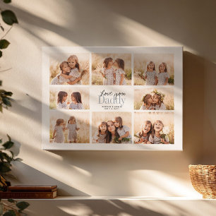 Anpassad kärlek till pappa Fars dag fotokollage Canvastryck
