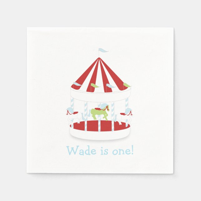 Anpassad karousel Napkin Pappersservett (Framsidan)