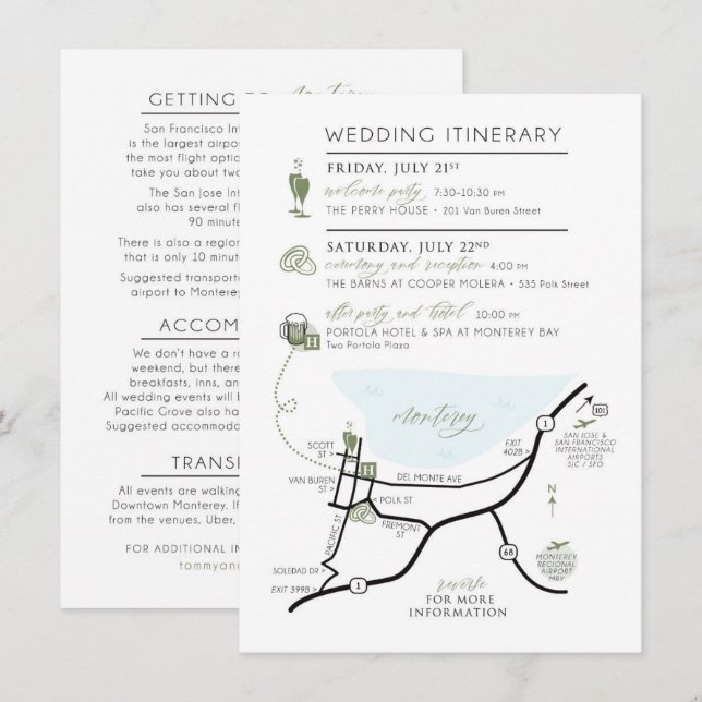 Anpassad kartinbjudan bifogad kort för ABBY (Fram/baksida)