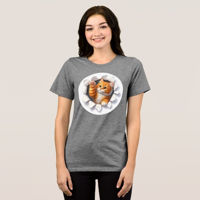 Anpassad Katt Designad Kvinnors T-Shirt (Framsida Full)
