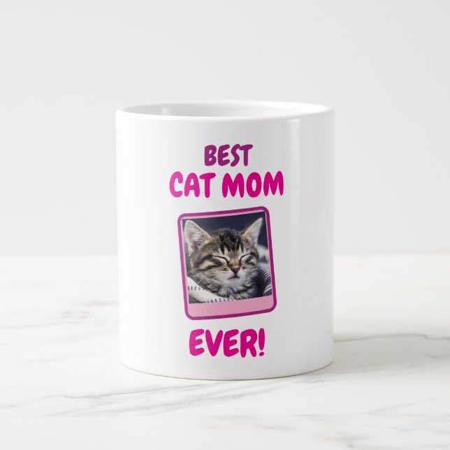 ANPASSAD KATT MAMMA MAMMA ALLTID DJUR KÄRLEK MORS  JUMBO MUGG (Framsidan)