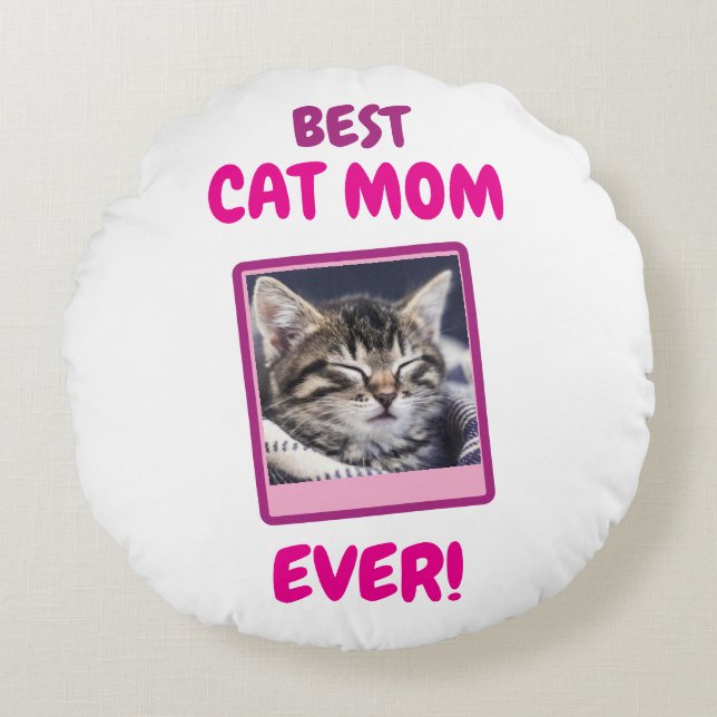 ANPASSAD KATT MAMMA MAMMA ALLTID HUSDJUR KÄRLEK MO RUND KUDDE (Framsidan)