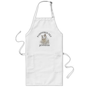 Anpassad katt Pet Groomer Apron Långt Förkläde