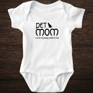 Anpassad Kattälskande Kattmamma Mors Dag Baby T Shirt