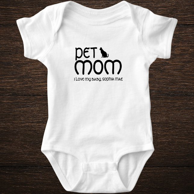 Anpassad Kattälskande Kattmamma Mors Dag Baby T Shirt (Skapare uppladdad)