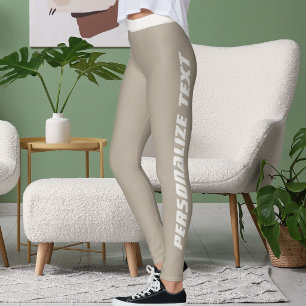 Anpassad Kattälskare Pet Mom Varm Taupe Neutral Leggings