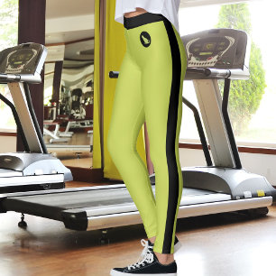 Anpassad kattälskare sällskapsdjur mamma gul grön leggings