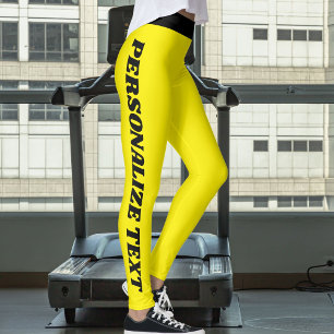 Anpassad kattälskare sällskapsdjur mamma gul svart leggings