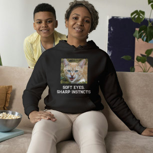 Anpassad kattälskare svart vit Citat Söt husdjur F T Shirt